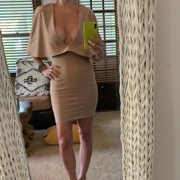 Missguided Dresses & Skirts - Misguided nude cocktail dress